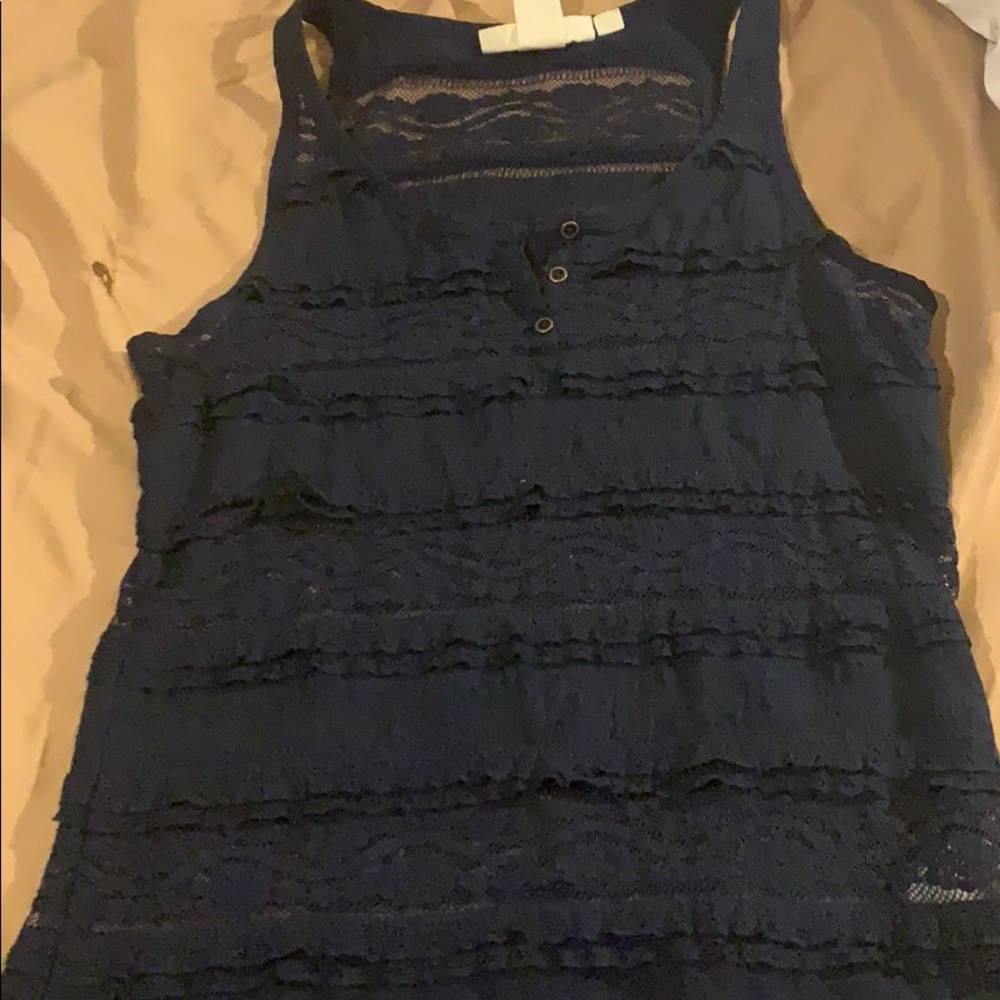 Navy Blue Lace Tank